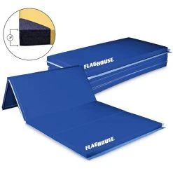 FlagHouse 2' Panel 2"-Thick Polyethylene Mat With 4-Sided Hook & Loop Fasteners - 5' X 10'