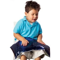 Glitter Gel Weighted Rectangular Lap Pad- Blue