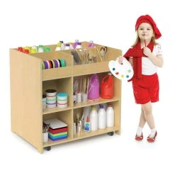 Mobile Deluxe Art Supply Cart